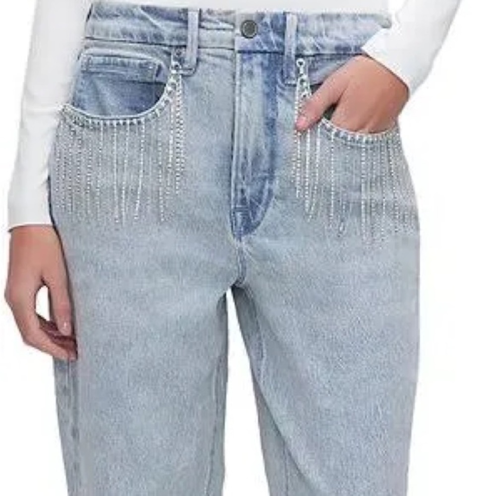 Good American Light Blue Straight Leg Jeans